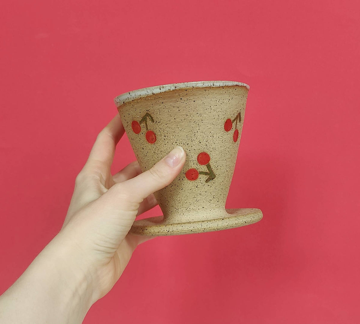 Pour Over Cone in Cherry Stamp