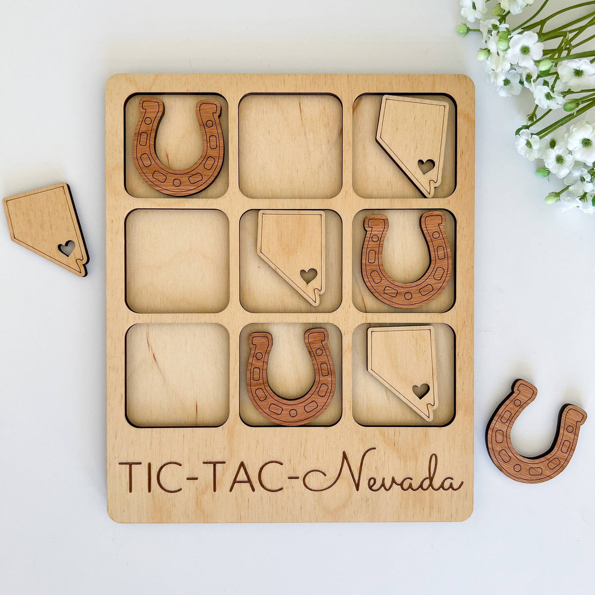 Nevada State Gift - Tic-Tac-Toe NV Game