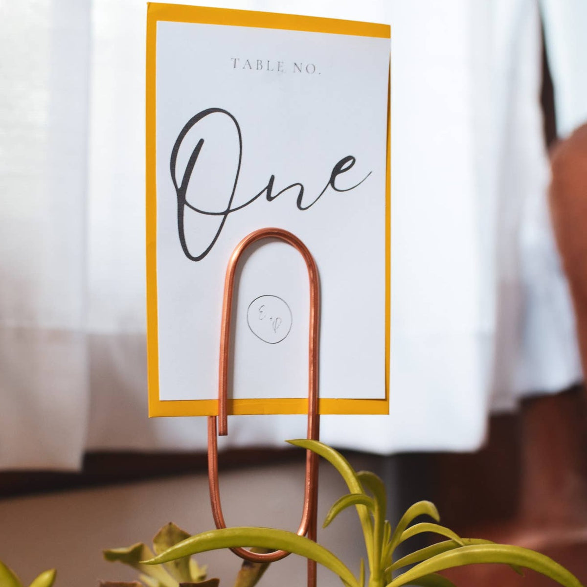 Copper Paperclip- Table Numbers and Plant Stakes