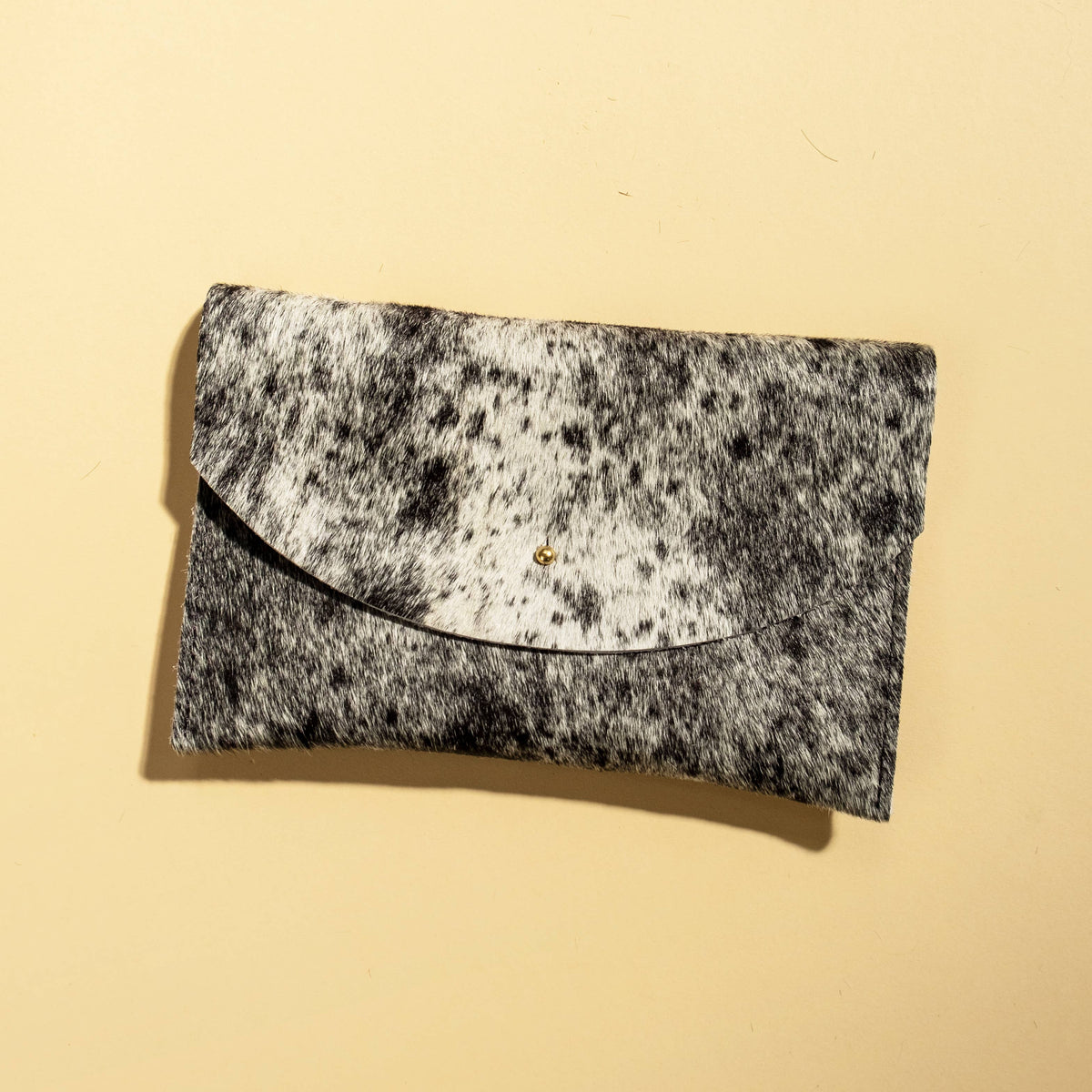 Envelope Pouch - Salt + Pepper Hair on Hide