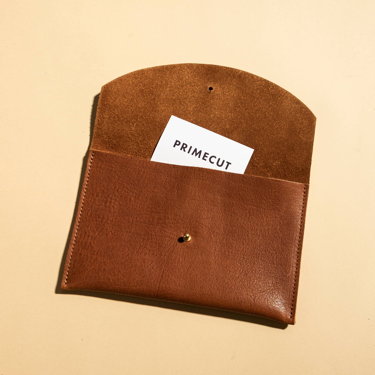 Envelope Pouch - Cognac Leather