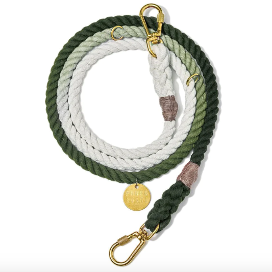 Olive Ombre Cotton Rope Dog Leash
