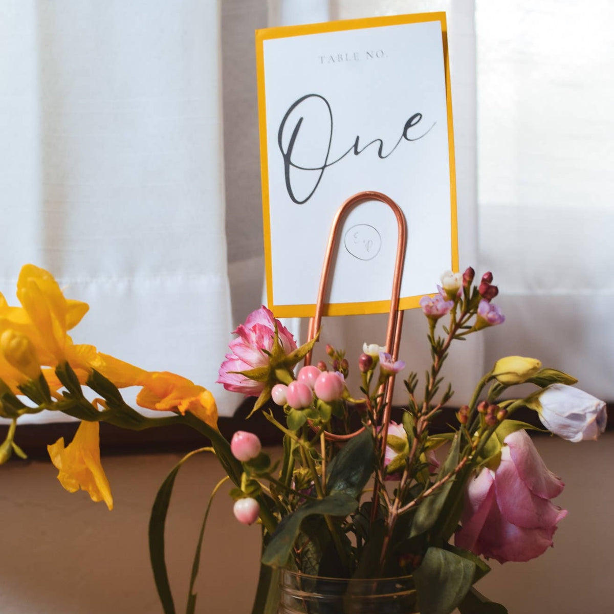 Copper Paperclip- Table Numbers and Plant Stakes