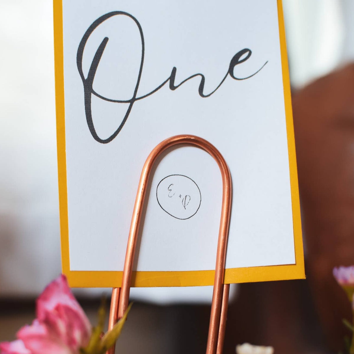 Copper Paperclip- Table Numbers and Plant Stakes