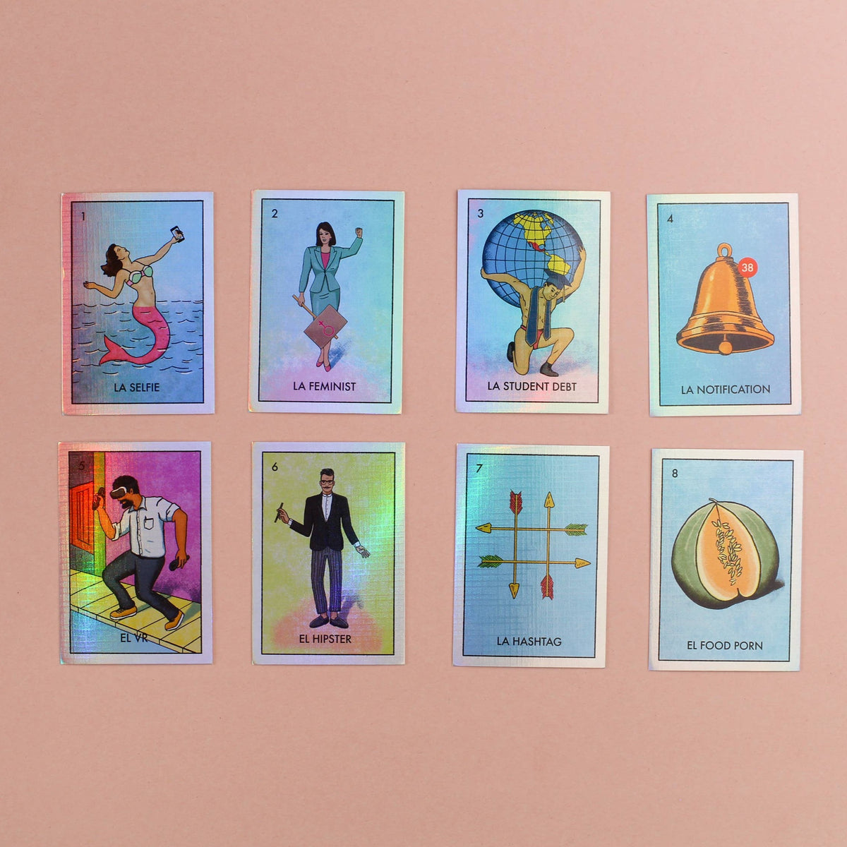 Millennial Loteria Board Game: La Shiny AF Edition