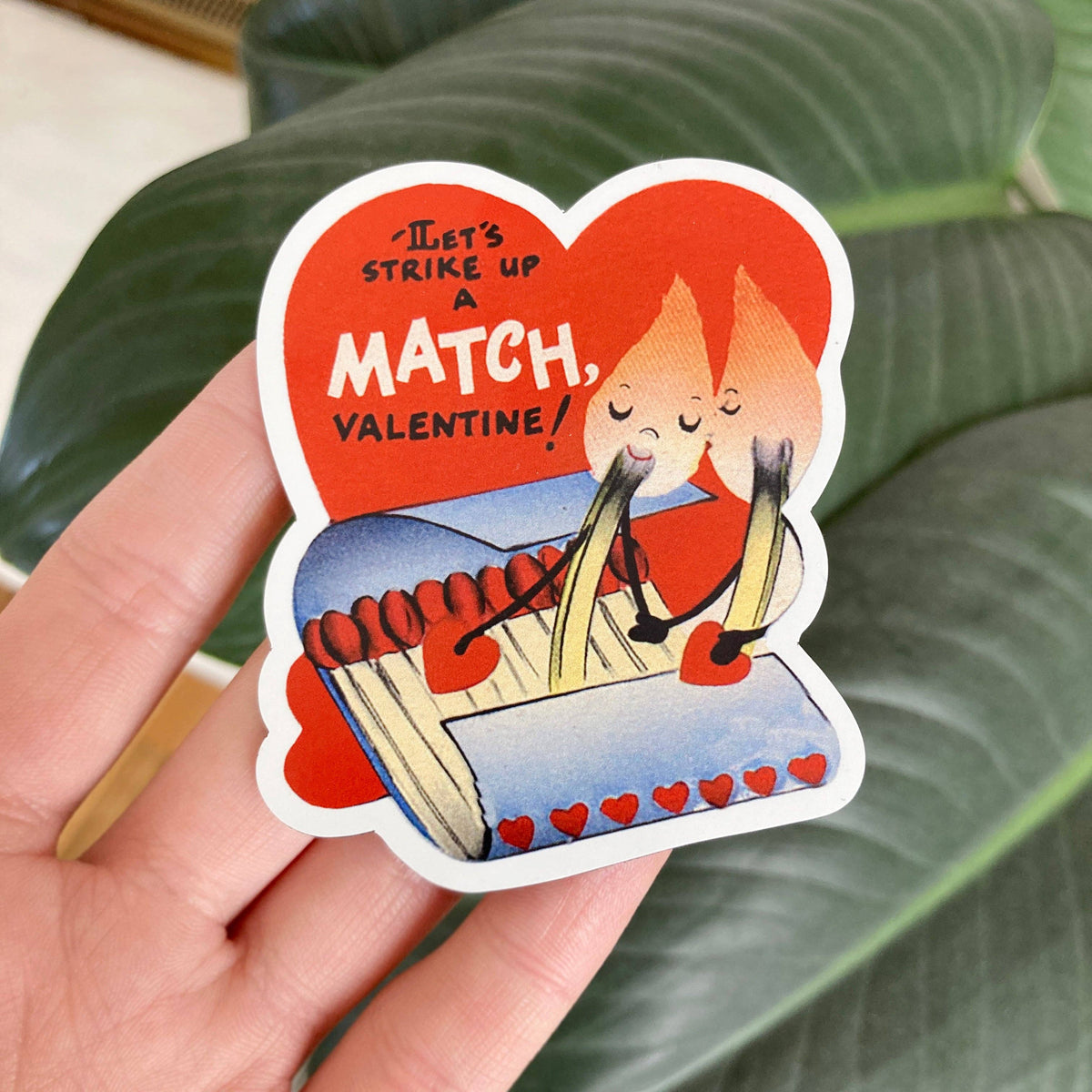 Let&#39;s Strike A Match Valentines Magnet