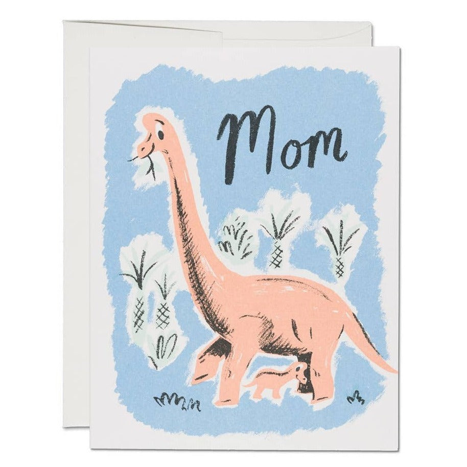 Pink Dinosaur Mom Card