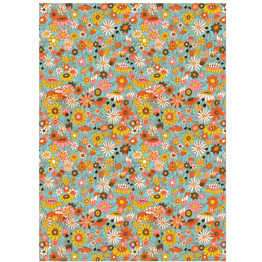 Groovy Bloom Wrap Sheets