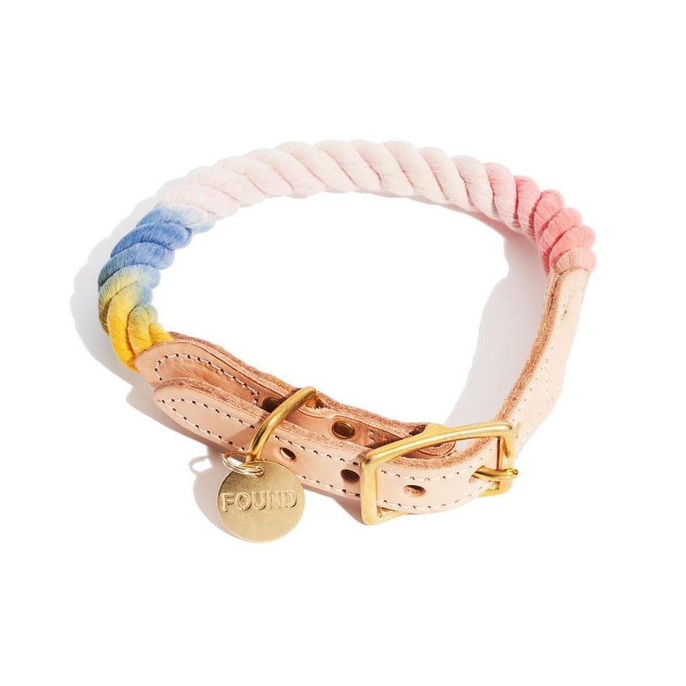Henri Ombre Cotton Rope Cat and Dog Collar