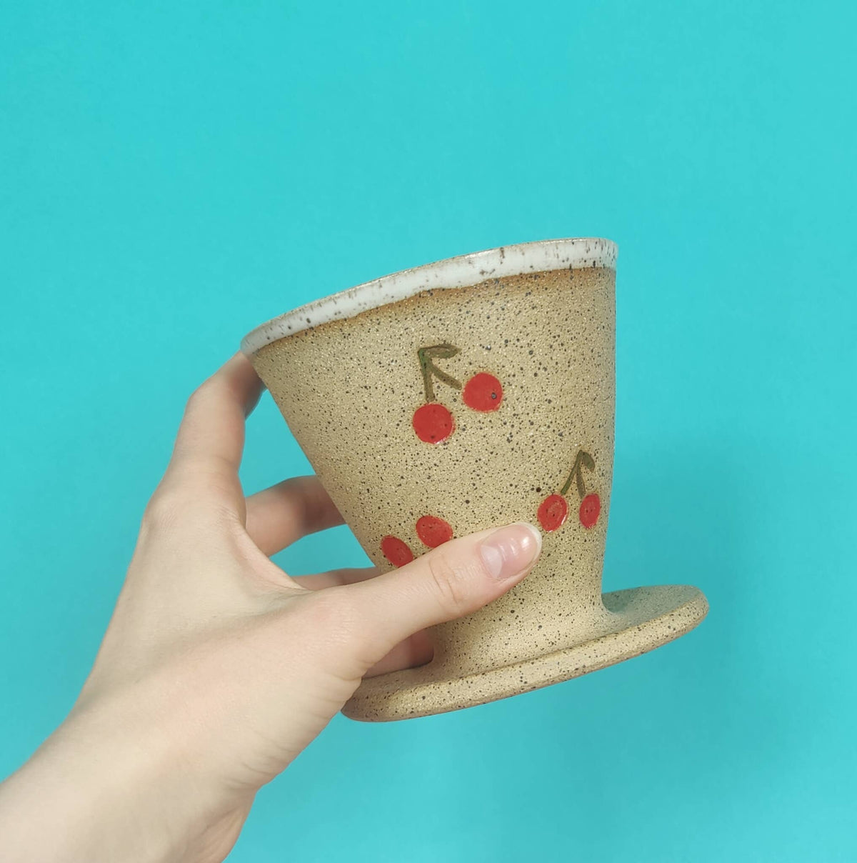 Pour Over Cone in Cherry Stamp