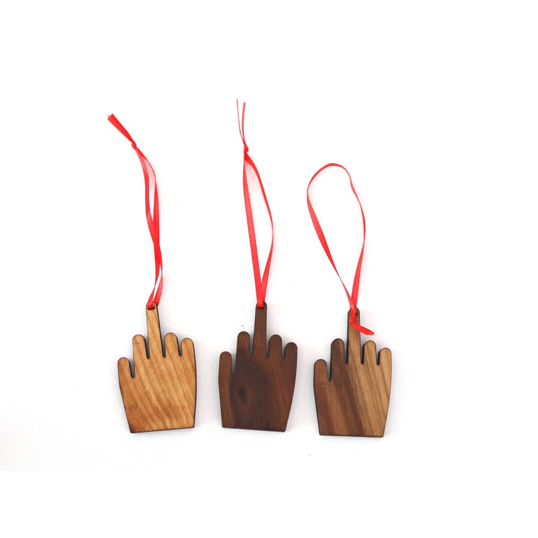 Middle Finger Christmas Ornament